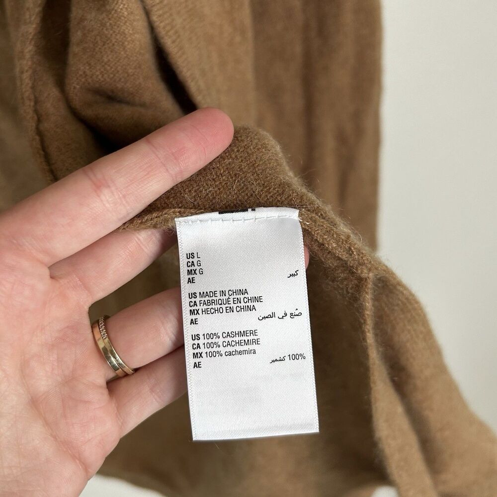Charter Club Luxury Cashmere Large Cardigan Brown Sweater Duster Long Open Front - Picture 4 of 6
